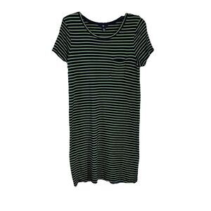 Gap Nautical Cotton Pocket Tee Dress Medium